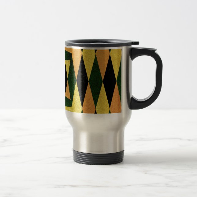 Retro-Diamantformen-Muster Reisebecher (Rechts)