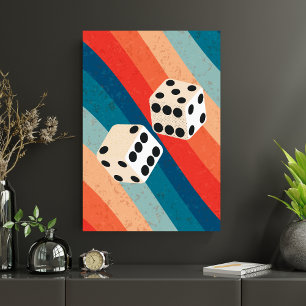 Retro Dice Wall Art Trendy Prints Gefühl Lucky Fotodruck