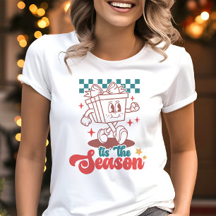 Retro Die Zeit Ist Da Weihnachten Tri-Blend Shirt