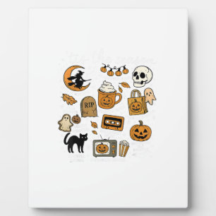 Retro Dies ist die Jahreszeit lustige Halloween Ja Fotoplatte