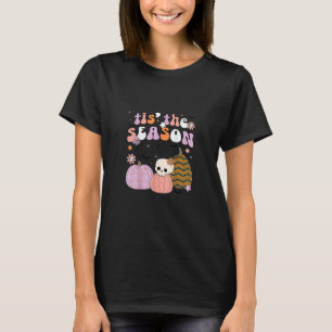 Retro Dies ist die Jahreszeit Pumpkin Halloween Sk T-Shirt