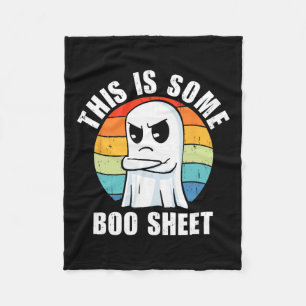 Retro Dies ist ein Boo-Blatt Niedliches Geisterhau Fleecedecke
