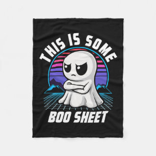 Retro Dies ist ein Boo-Blatt Niedliches Geisterhau Fleecedecke