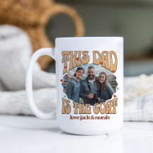 Retro Dieser Vater ist die Goat Foto 15oz Kaffee T