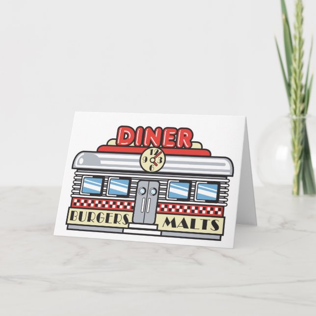 Retro-Diner-Design Karte (Vorderseite)