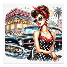 RETRO DINER FIFTIES FOTODRUCK