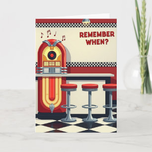 Retro-Diner-Geburtstagskarte Karte