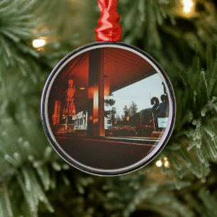 Retro Diner im Nordwestpazifik Ornament Aus Metall