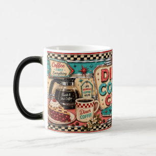 Retro-Diner-Kaffeeclub-Kaffeetasse im Stil der 195 Verwandlungstasse