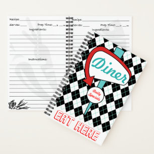 Retro-Diner-Küchenkochbuch Notizbuch