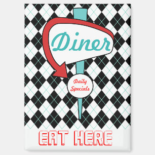 Retro-Diner-Küchenmagnet Magnet