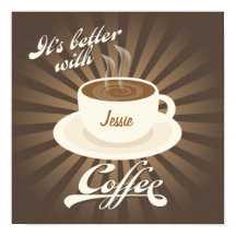 Retro Diner Poster Besser mit Kaffee