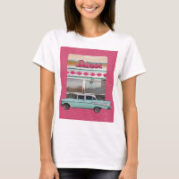Retro Diner Wall Art der 50er Jahre | Pink Neon Sc