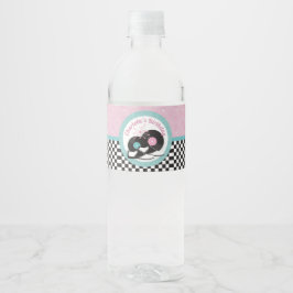 Retro Diner Water Flasche Label aus den 50er Jahre