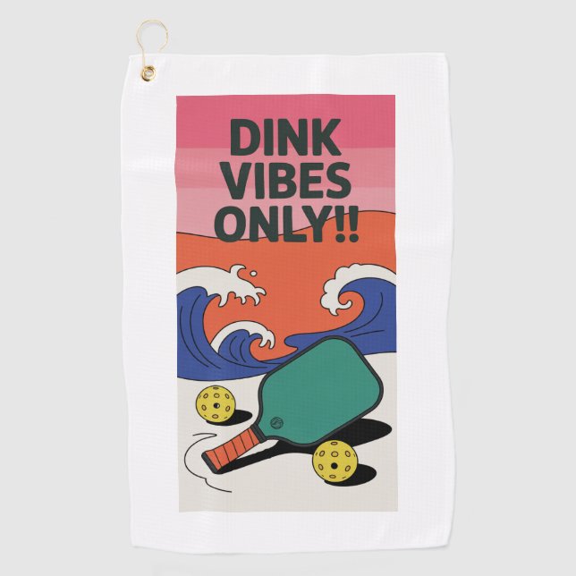 Retro Dink Vibes Nur!! Paddel Sporttuch Golfhandtuch (Vorderseite)