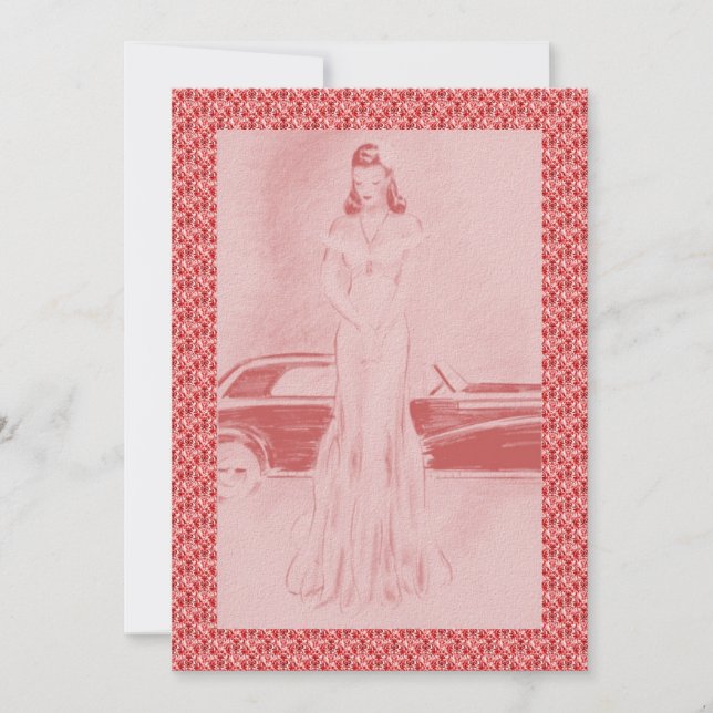 Retro Dinner & Dancing der 40er Jahre Einladung (Vorderseite)