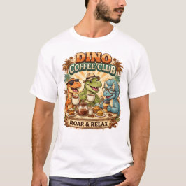 Retro Dino Coffee Club T-Shirt