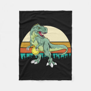 Retro Dino Dinosaur Golfspieler Geschenk T Rex Dis Fleecedecke