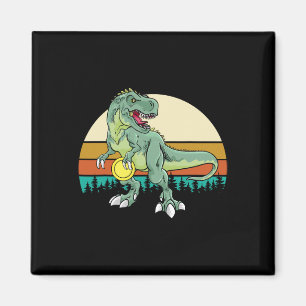 Retro Dino Dinosaur Golfspieler Geschenk T Rex Dis Magnet