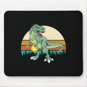 Retro Dino Dinosaur Golfspieler Geschenk T Rex Dis Mousepad