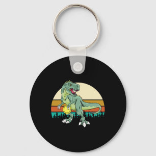 Retro Dino Dinosaur Golfspieler Geschenk T Rex Dis Schlüsselanhänger