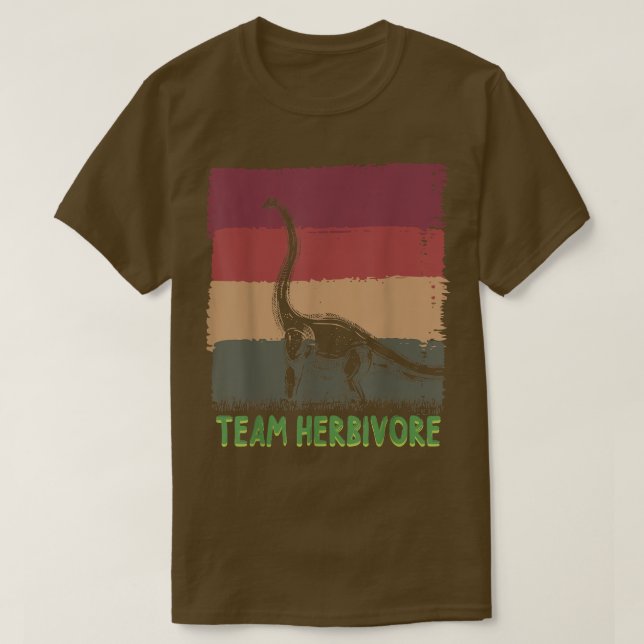 Retro Dinosaur Pflanze Based Herbivore Veggie Food T-Shirt (Design vorne)