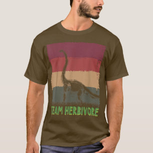 Retro Dinosaur Pflanze Based Herbivore Veggie Food T-Shirt