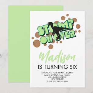 Retro Dinosaur Thème Anniversaire Fête Invitation