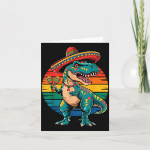 Retro-Dinosaurier-Mexikanische-Party-Cinco-de-Mayo Karte
