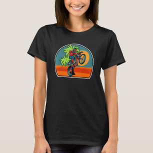 Retro Dirt Biker Wheelie Vintag Motocross Dirt B T-Shirt