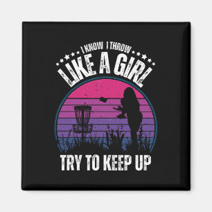 Retro-Disc-Golf-Design für Frauen Mädchen Disc Gol Magnet