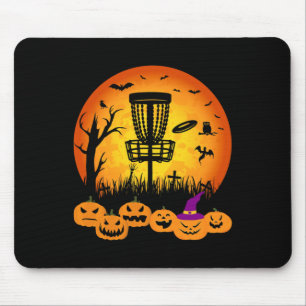 Retro Disc Golf Halloween Friedhof Gruseliger Disc Mousepad