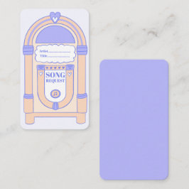 Retro Disco 90er Party Jukebox Song Request Card Begleitkarte