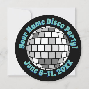 Retro Disco Ball PERSONALISIERT Einladung
