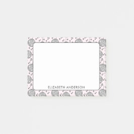 Retro Disco Ball Pink Muster Girl Post-it Klebezettel