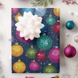 Retro Disco Ball Weihnachten Geschenkpapier Set
