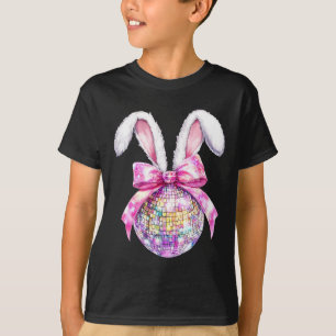 Retro Disco Bunny Coquette Bow Osterfeiertag Giorg T-Shirt