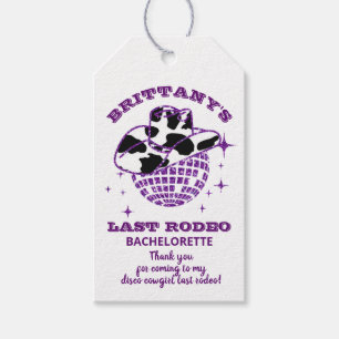 Retro-Disco-Cowgirl-Junggesellinnenabschied Geschenkanhänger
