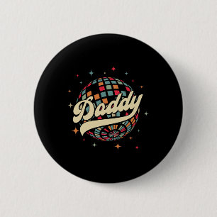 Retro Disco Daddy 60er 70er Mens Party Kostüm Vate Button