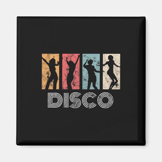 Retro Disco Dance 70er 80er Party Dance Dancer Magnet (Vorne)