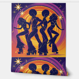 Retro Disco Dancers Peak and Stick for a Fun Vibe Tapete