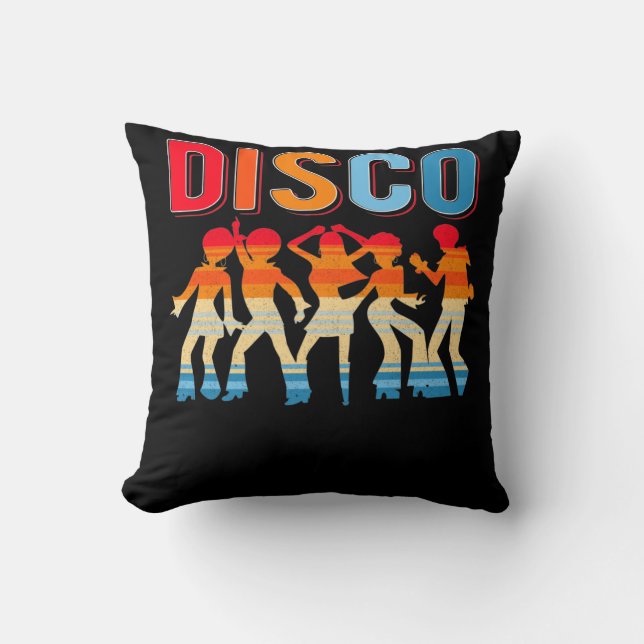 Retro Disco Dancing Girls 70er 80er African Dancer Kissen (Vorderseite)