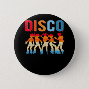 Retro Disco Dancing Girls 70s 80s African Dancer Button