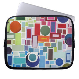 Retro-Disco-Farbkollage-Mosaik der 60er Jahre Abst Laptopschutzhülle