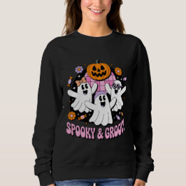 Retro Disco Geister Spooky und Groovy Halloween Sweatshirt