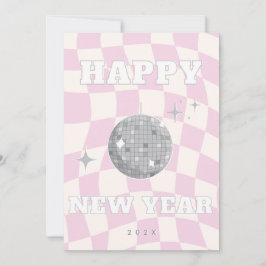 RETRO DISCO GLÜCKLICH NEUES JAHR | Foto Family Car Einladung