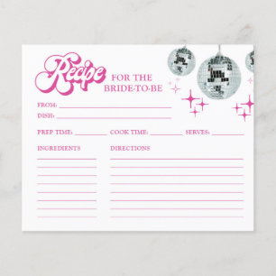 Retro Disco Groove Brautparty Weinkarte