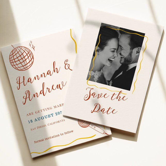 Retro-Disco-Hochzeit Save The Date (Von Creator hochgeladen)