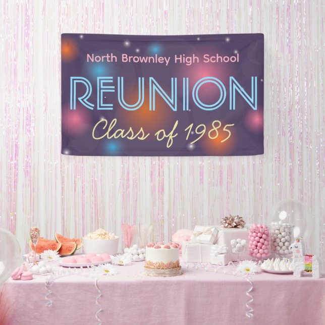 Retro-Disco-Klassentreffen-Banner Banner (Party)