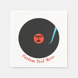 Retro Disco Music Party Napkins mit benutzerdefini Serviette